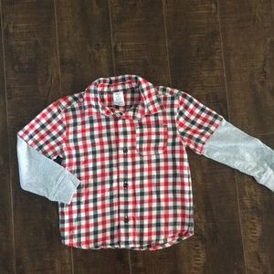 4/$20 Casual plaid button down shirt